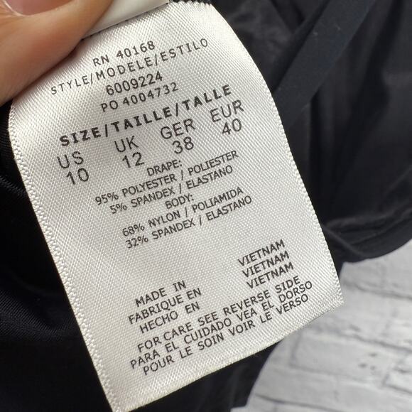 Magicsuit Jill Gold Leaf One Piece Swimsuit Black Size 10 Slimming Mesh Flyaway - Picture 6 of 6